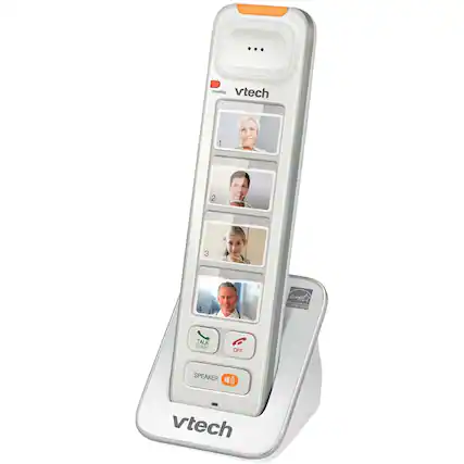 Angle. VTech - SN5307 Amplified DECT 6.0 Cordless Expansion Handset - White.