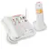 Angle. VTech - Amplified Corded/Cordless Answering System with Big Buttons Display - White.