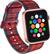 Angle. Modal™ - Woven Nylon Watch Band for Apple Watch 38mm, 40mm, 41mm and Apple Watch Series 8 41mm - Red Plaid.