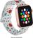 Angle. Modal™ - Woven Nylon Watch Band for Apple Watch 38mm, 40mm, 41mm and Apple Watch Series 8 41mm - White/Snowflakes.