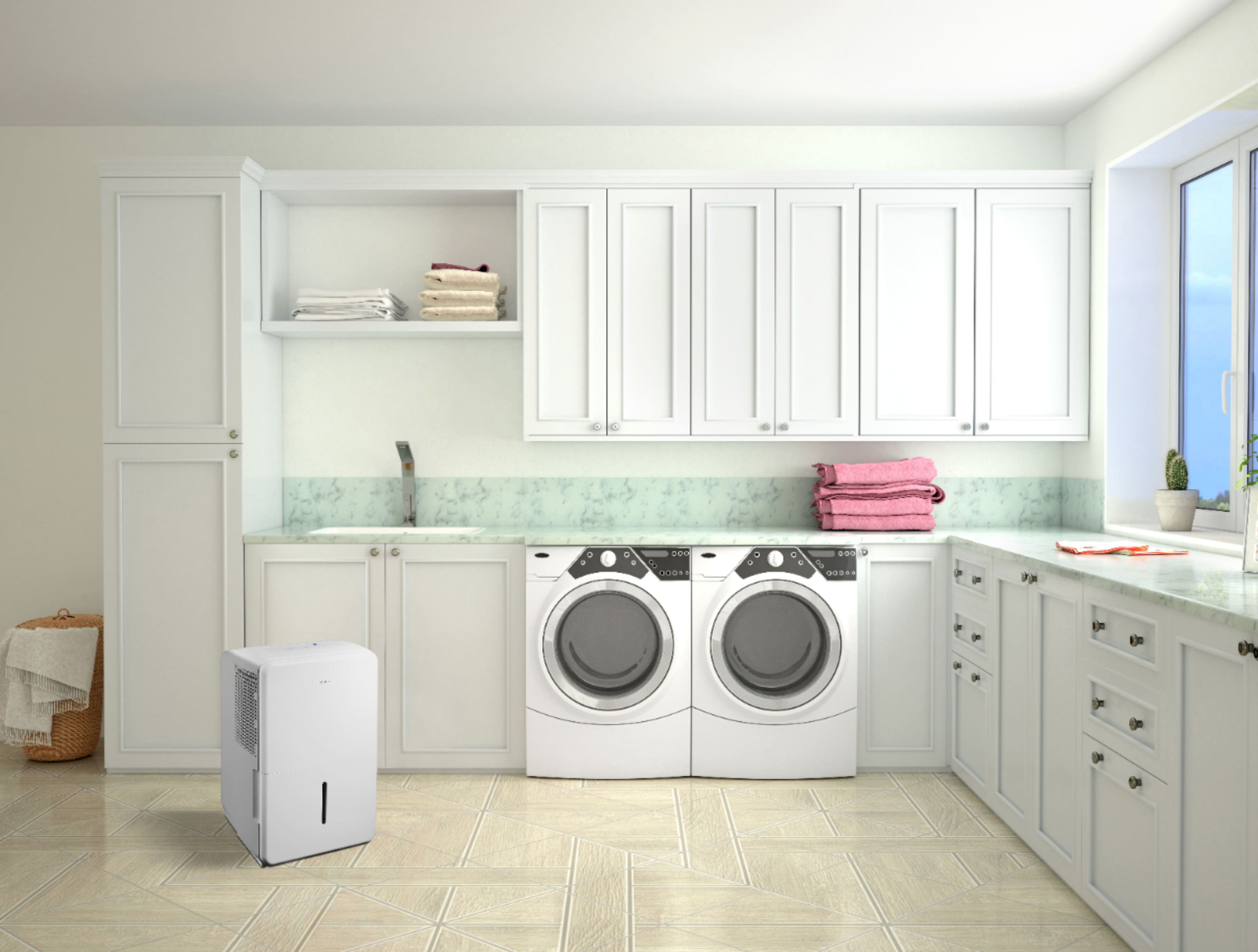 Alt View 12. Insignia™ - 50-Pint Dehumidifier with ENERGY STAR Certification - White.