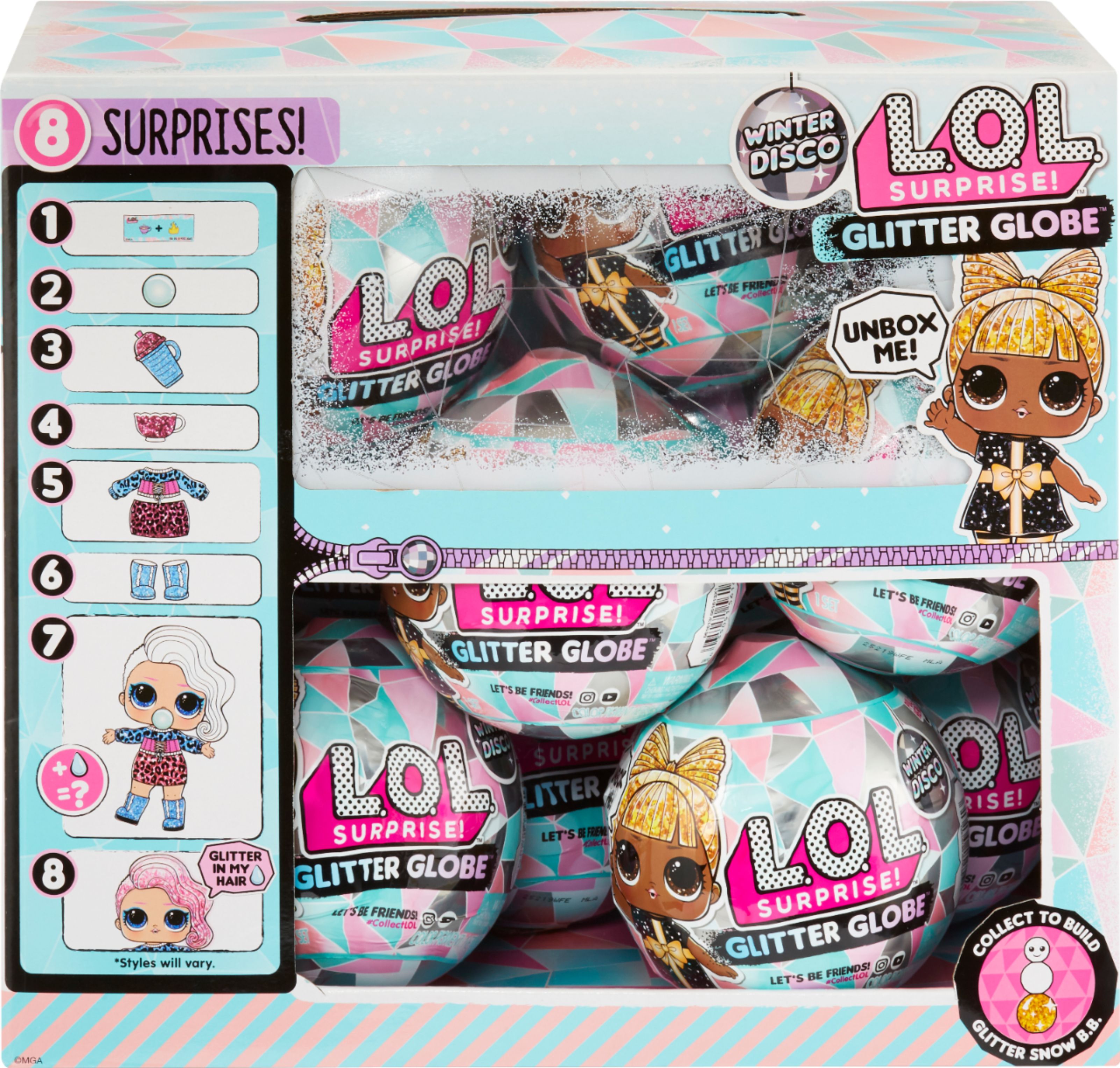 LOL Surprise Glitter Doll Winter Disco Series Globe for sale online 