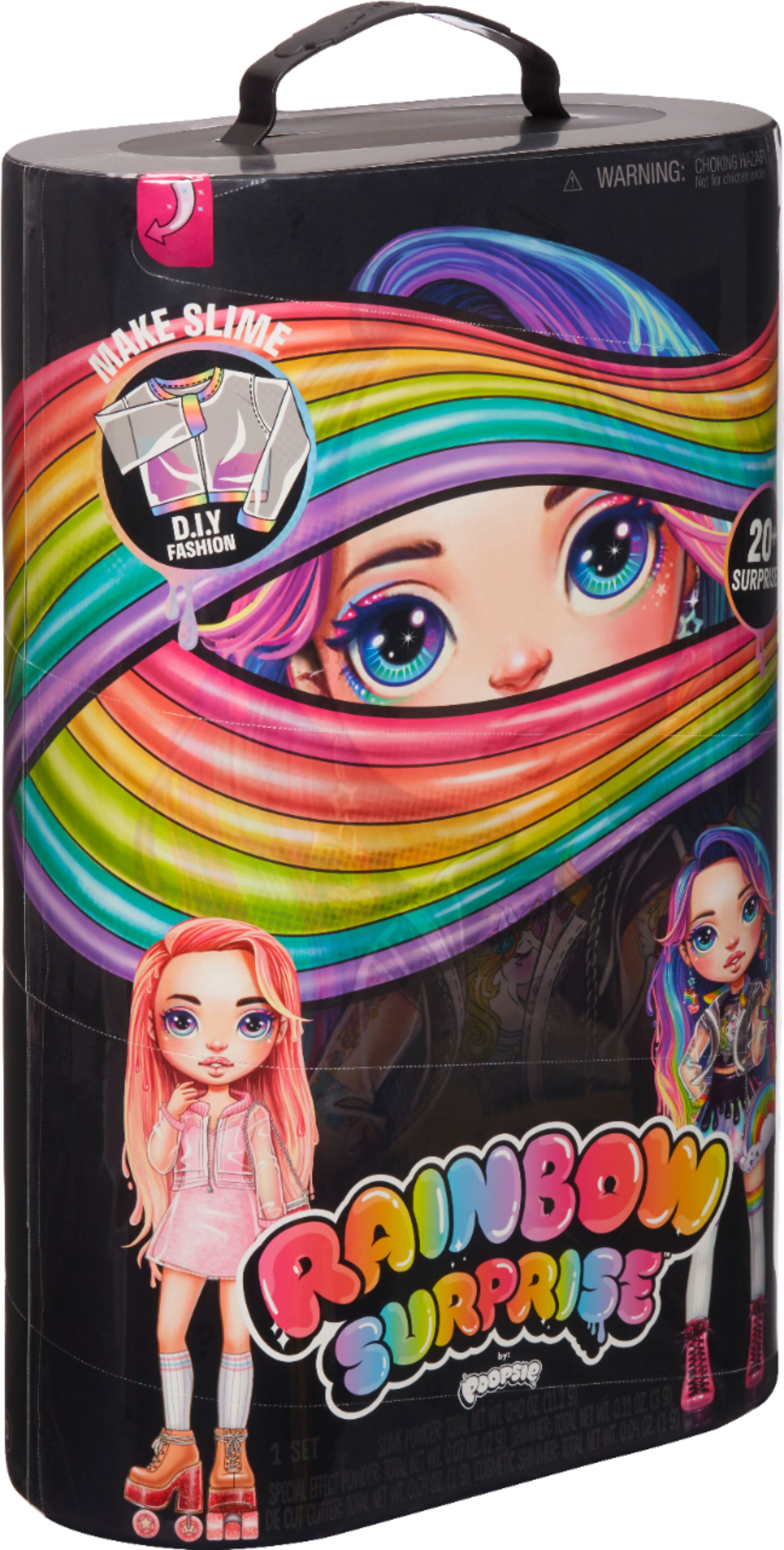 Angle View: Rainbow Surprise by Poopsie: 14" Doll with 20+ Slime & Fashion Surprises, Rainbow Dream or Pixie Rose