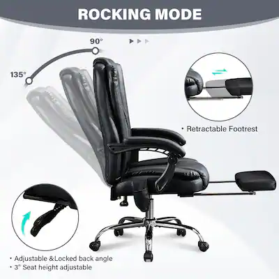 Forest'nSky Massage Office Chair with Heat 6 Vibration Points, Executive Reclining Desk Chair with Foot Rest, Padded Armrests Black WBS-636 - Best Buy Forest'nSky Massage Office Chair with Heat 6 Vibration Points, Executive Reclining Desk Chair with Foot Rest, Padded Armrests Black WBS-636 - Best Buy