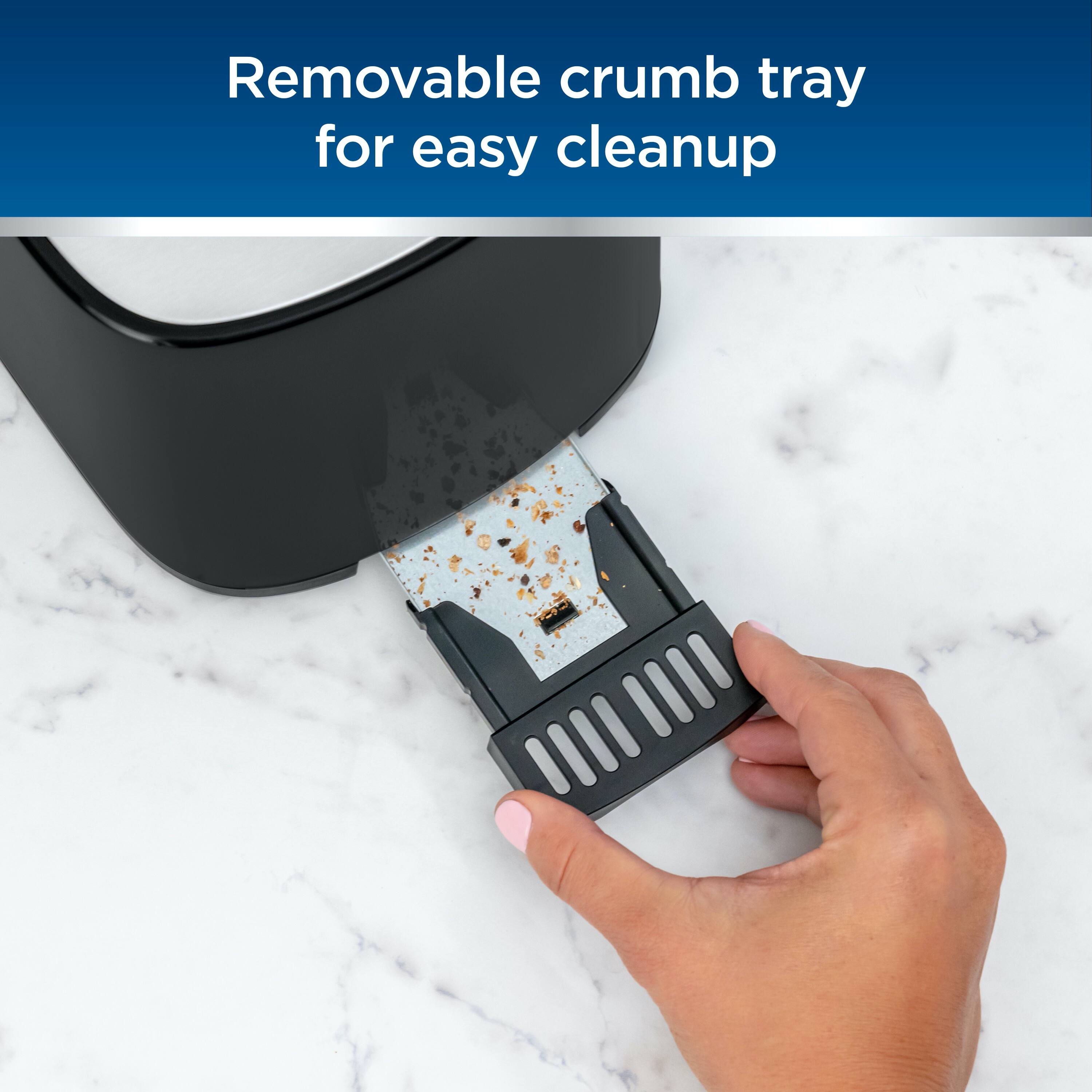 Removable crumb tray for easy cleanup