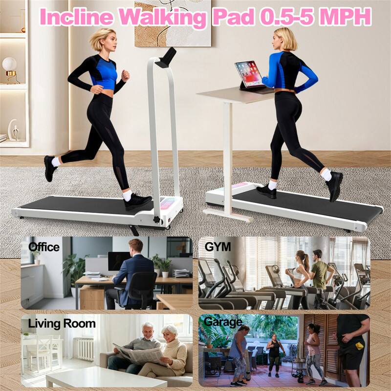 Incline Walking Pad 0.5-5 MPH

Office  
GYM  
Living Room  
Garage
