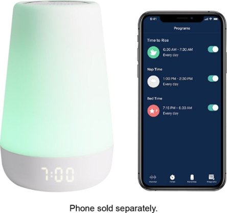 Hatch - Rest+ Night Light, Sound Machine and Audio Monitor with Time-to-Rise - White