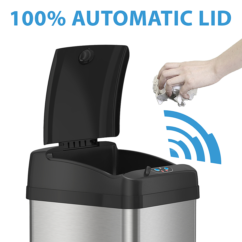 Buy Rectangular 13 Gallon Touchless Motion Sensor Trash