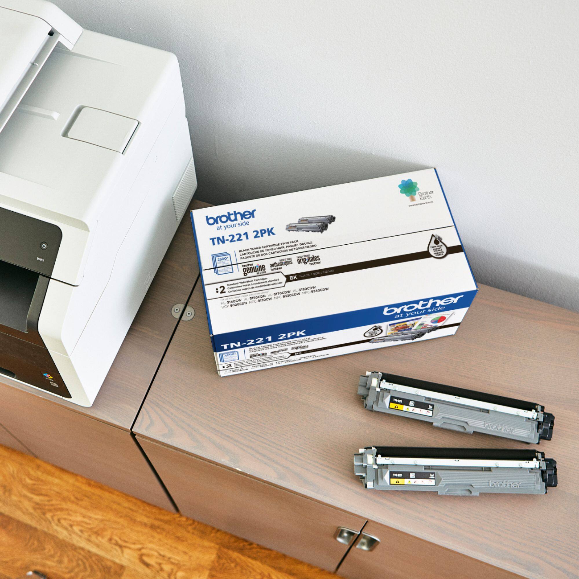 Alt View 11. Brother - TN-221 2-Pack Standard Capacity - Black Toner Cartridges - Black.