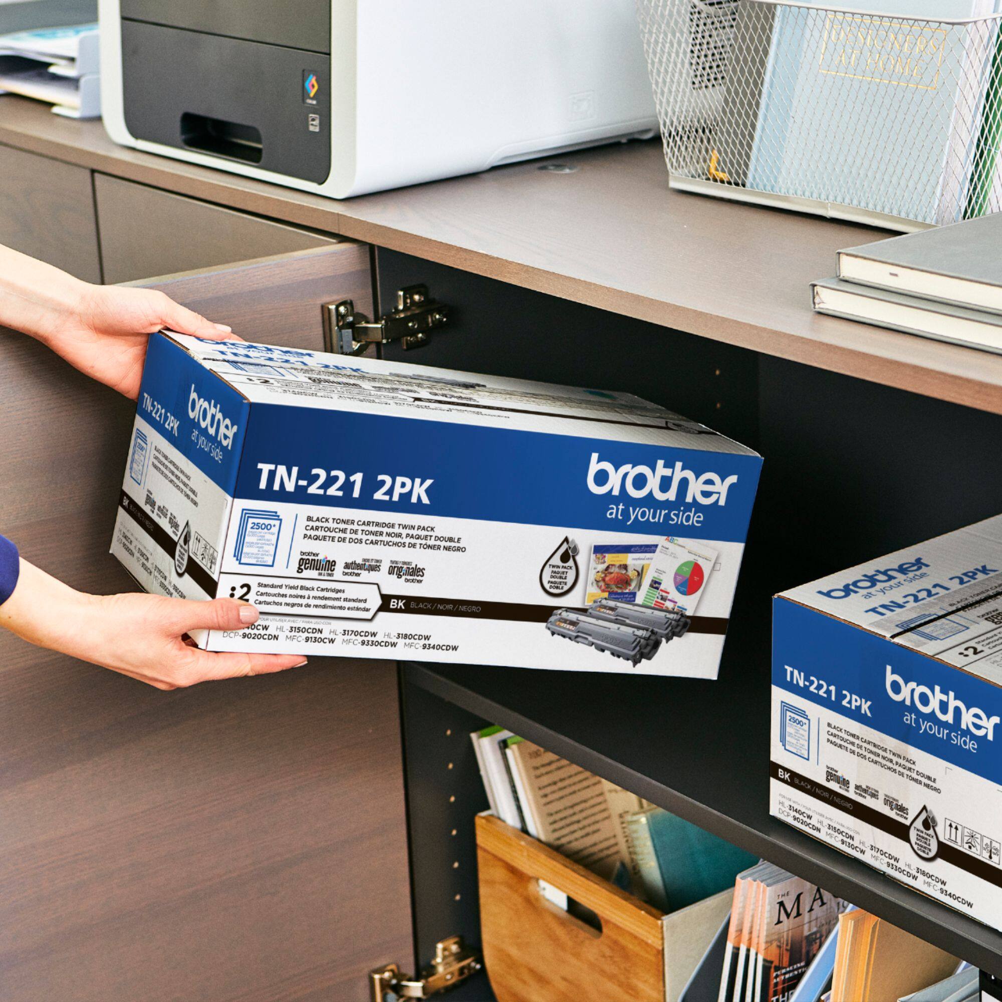 Alt View 13. Brother - TN-221 2-Pack Standard Capacity - Black Toner Cartridges - Black.