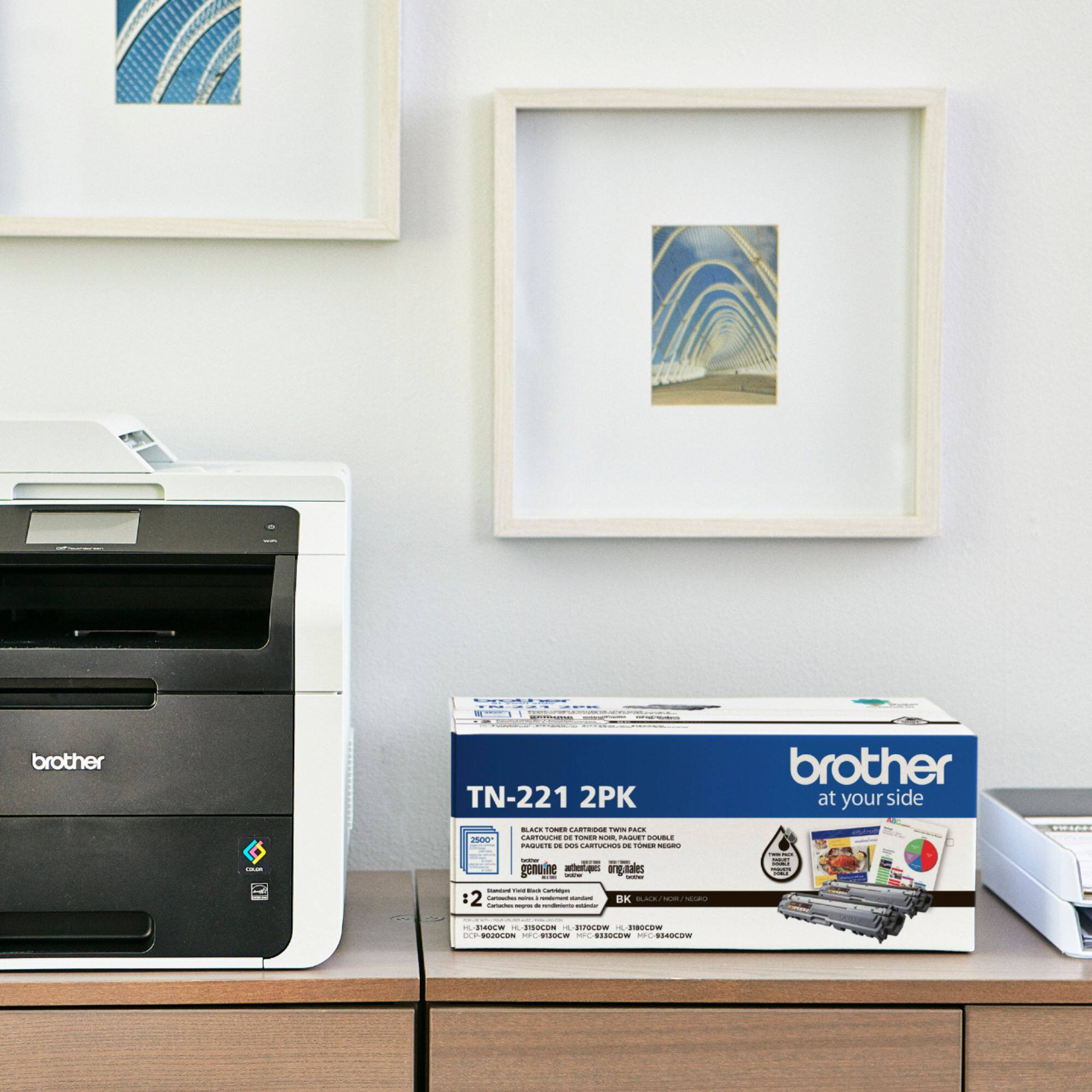 Alt View 14. Brother - TN-221 2-Pack Standard Capacity - Black Toner Cartridges - Black.