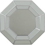 Angle Zoom. Noble House - Capshaw Modern Octagon Mirror - Silver.