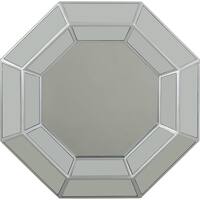 Noble House - Capshaw Modern Octagon Mirror - Silver - Angle_Zoom