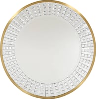 Noble House - Yava Round Mirror - Gold - Angle_Zoom