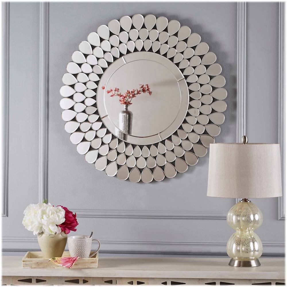 Best Buy: Noble House Wideman Flower Wall Mirror Clear 301518