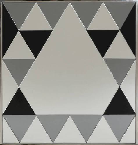 Noble House - Sunizona Diamond Pattern Square Mirror - Black/Gray