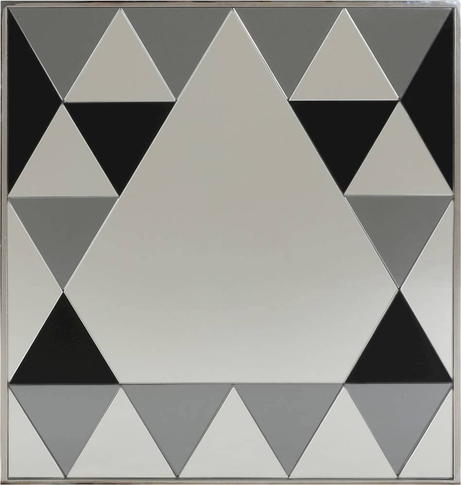 Angle View: Noble House - Sunizona Diamond Pattern Square Mirror - Black/Gray