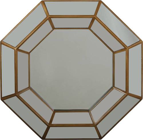 Noble House - Capshaw Modern Octagon Mirror - Gold