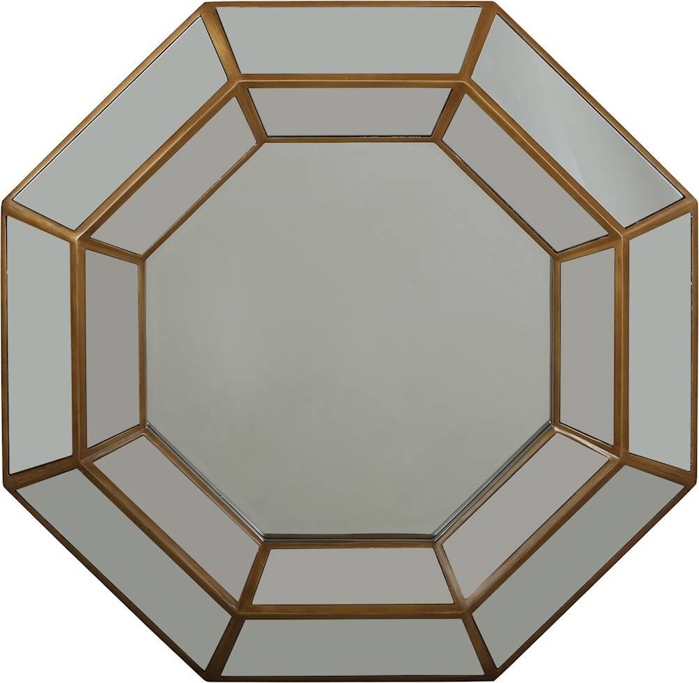 Angle View: Noble House - Hydrick Accent Mirror - Silver/Gold