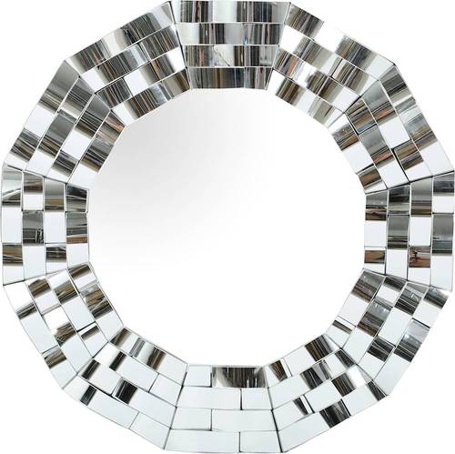 Noble House - Clopton Geometric Wall Mirror - Silver
