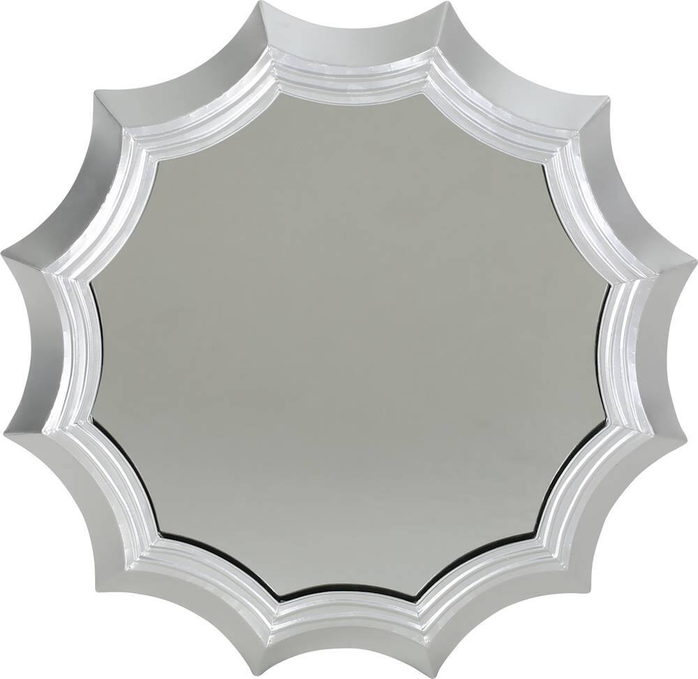 Angle View: Noble House - Newtonville Round Sun Mirror - Silver