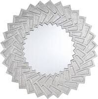 Noble House - Newell Modern Sun Mirror - Silver - Angle_Zoom