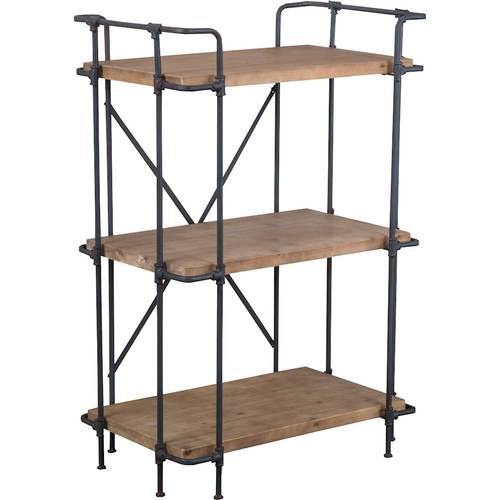 Noble House - Falun Industrial 3-Shelf Bookshelf - Brown