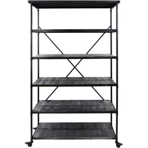 Noble House - Natrona Industrial 5-Shelf Bookshelf - Gray