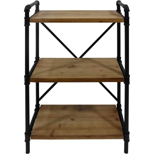 Noble House - Amett Industrial 3-Shelf Bookcase - Antique Brown