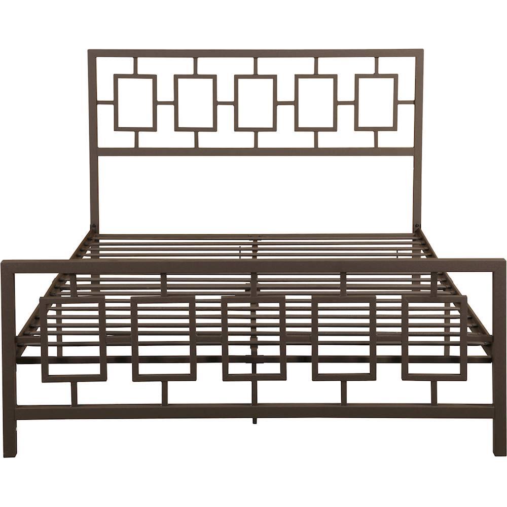 Front. Noble House - Lacona 61" Queen-Size Iron Platform Bed Frame - Hammered Copper.
