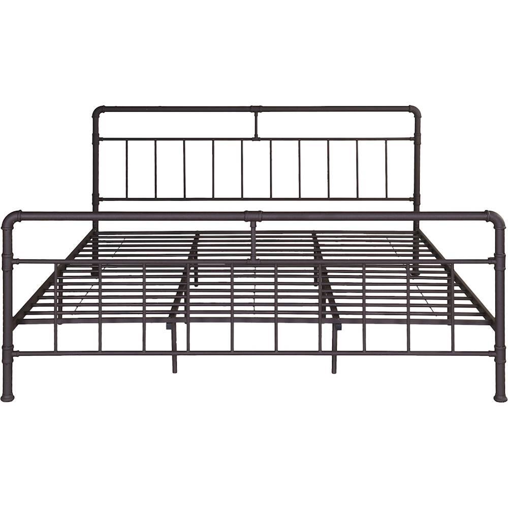 Front. Noble House - Whately Industrial 79.8" King Size Iron Bed Frame - Hammered Copper.