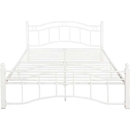 Noble House - Rushford Contemporary 63.5" Queen-Size Iron Bed Frame - White