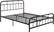 Angle. Noble House - Sodus Industrial 63.8" Queen Size Iron Bed Frame - Charcoal Gray.