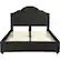 Front. Noble House - Hobart Fully Upholstered Fabric 87" Queen-Size Bed Frame - Black.