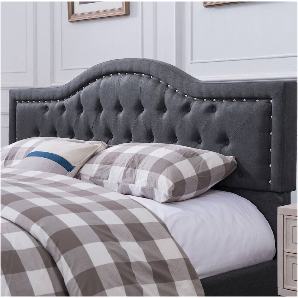 Noble House Light Gray Fully Upholstered Queen Bed Set 12334 - The