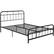 Angle. Noble House - Sodus Industrial 63.8" Queen Size Iron Bed Frame - Flat Black.