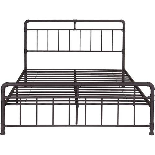 Noble House - Whately Industrial 63.5" Queen Size Iron Bed Frame - Hammered Copper