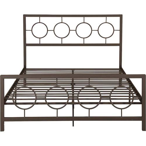 Noble House - Fredonia Modern 61" Queen-Size Iron Platform Bed Frame - Hammered Copper
