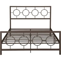 Noble House - Fredonia Modern 61" Queen-Size Iron Platform Bed Frame - Hammered Copper - Front_Zoom