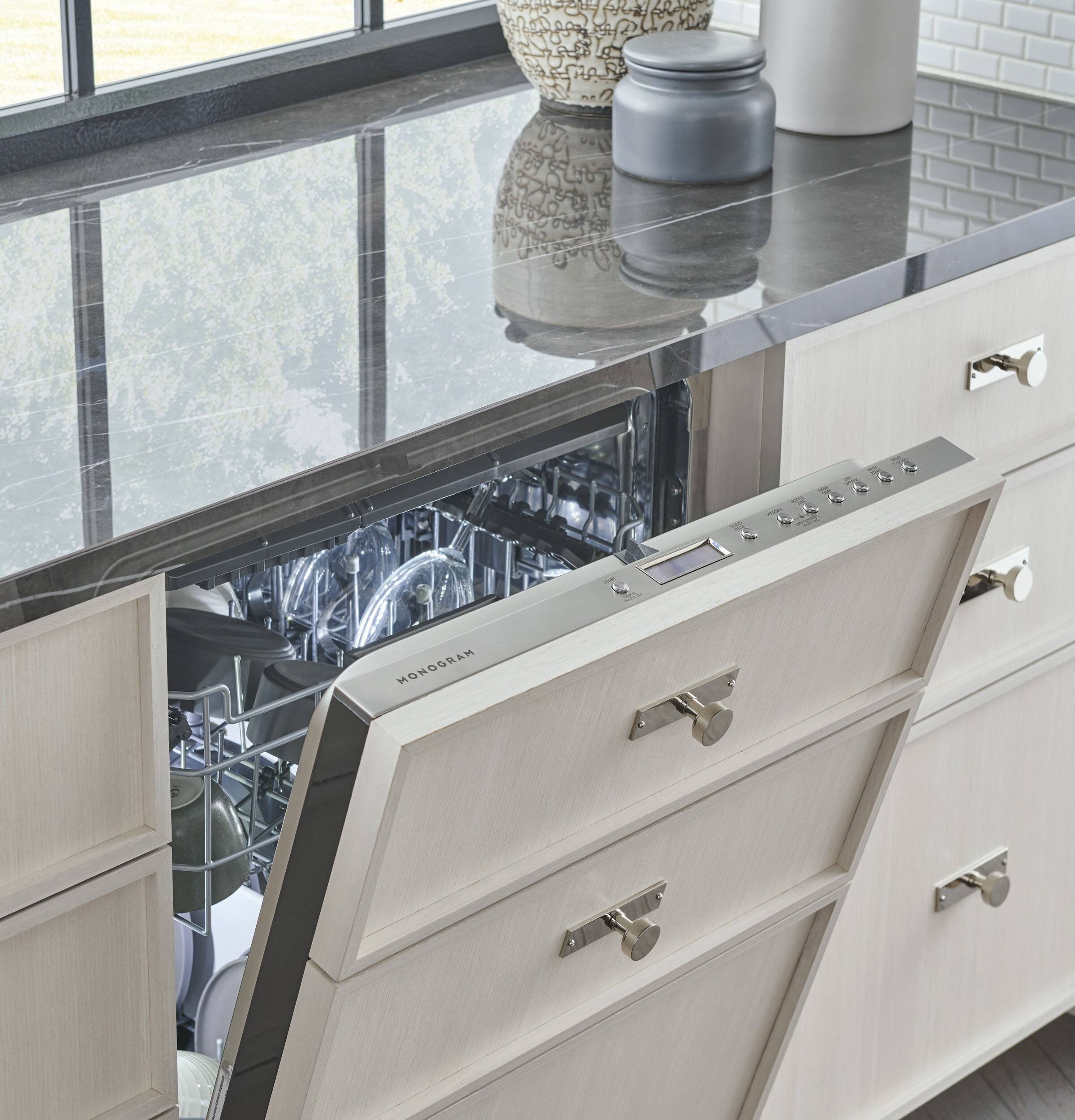 Alt View 15. Monogram - Top Control Smart Built-In Stainless Steel Tub Dishwasher with 3rd Rack and 42 dBA - Stainless steel.