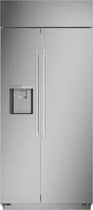 Monogram - 20.4 Cu. Ft. Side-by-Side Built-In Smart Refrigerator with Dispenser - Stainless Steel