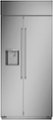 Alt View Zoom 11. Monogram - 20.4 Cu. Ft. Side-by-Side Built-In Refrigerator with Dispenser - Stainless steel.