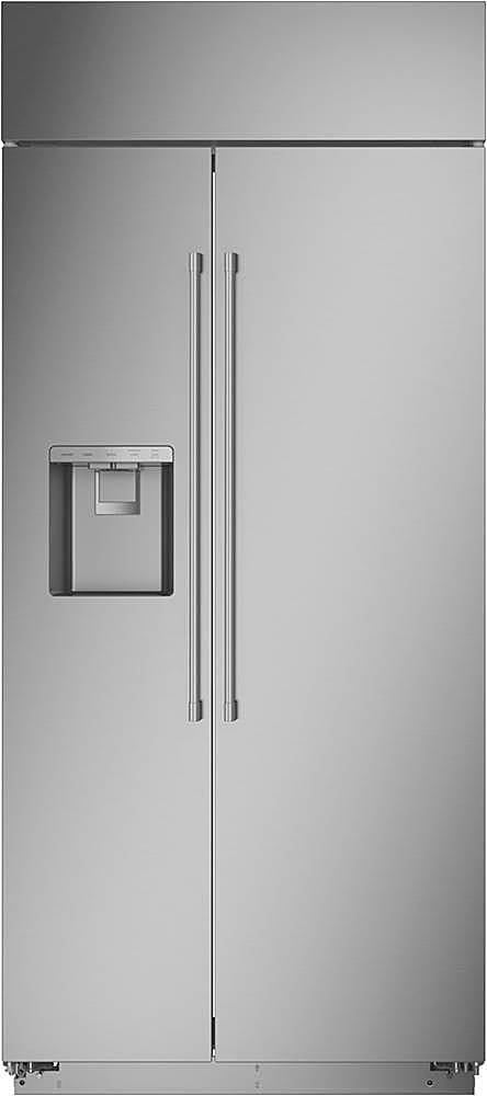 Alt View 11. Monogram - 20.4 Cu. Ft. Side-by-Side Built-In Refrigerator with Dispenser - Stainless Steel.