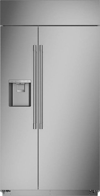 Monogram - 24.6 Cu. Ft. Side-by-Side Built-In Refrigerator with Dispenser - Stainless Steel_0