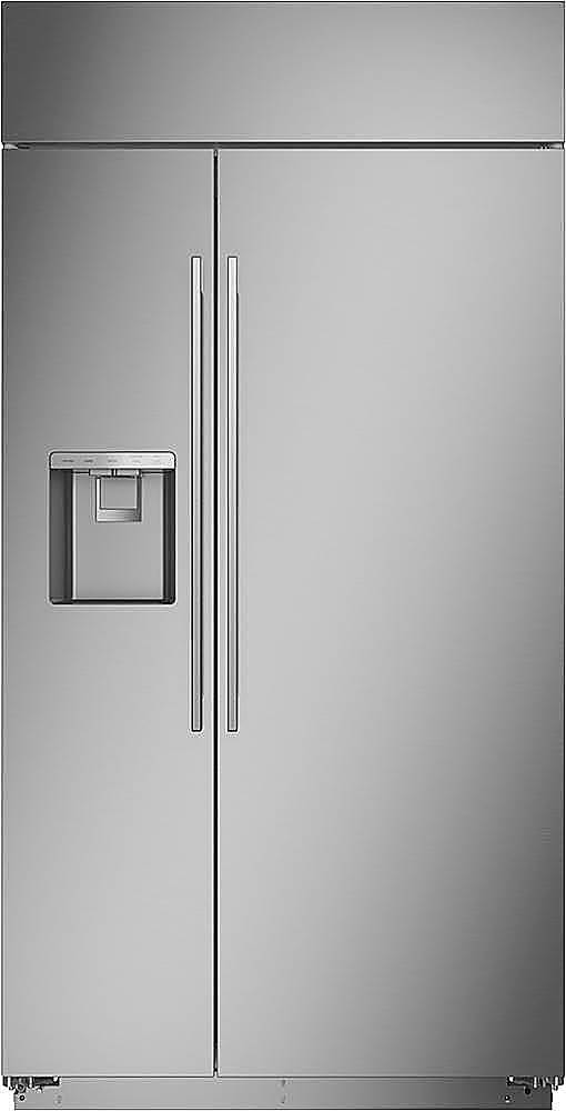 Alt View 11. Monogram - 24.6 Cu. Ft. Side-by-Side Built-In Refrigerator with Dispenser - Stainless Steel.