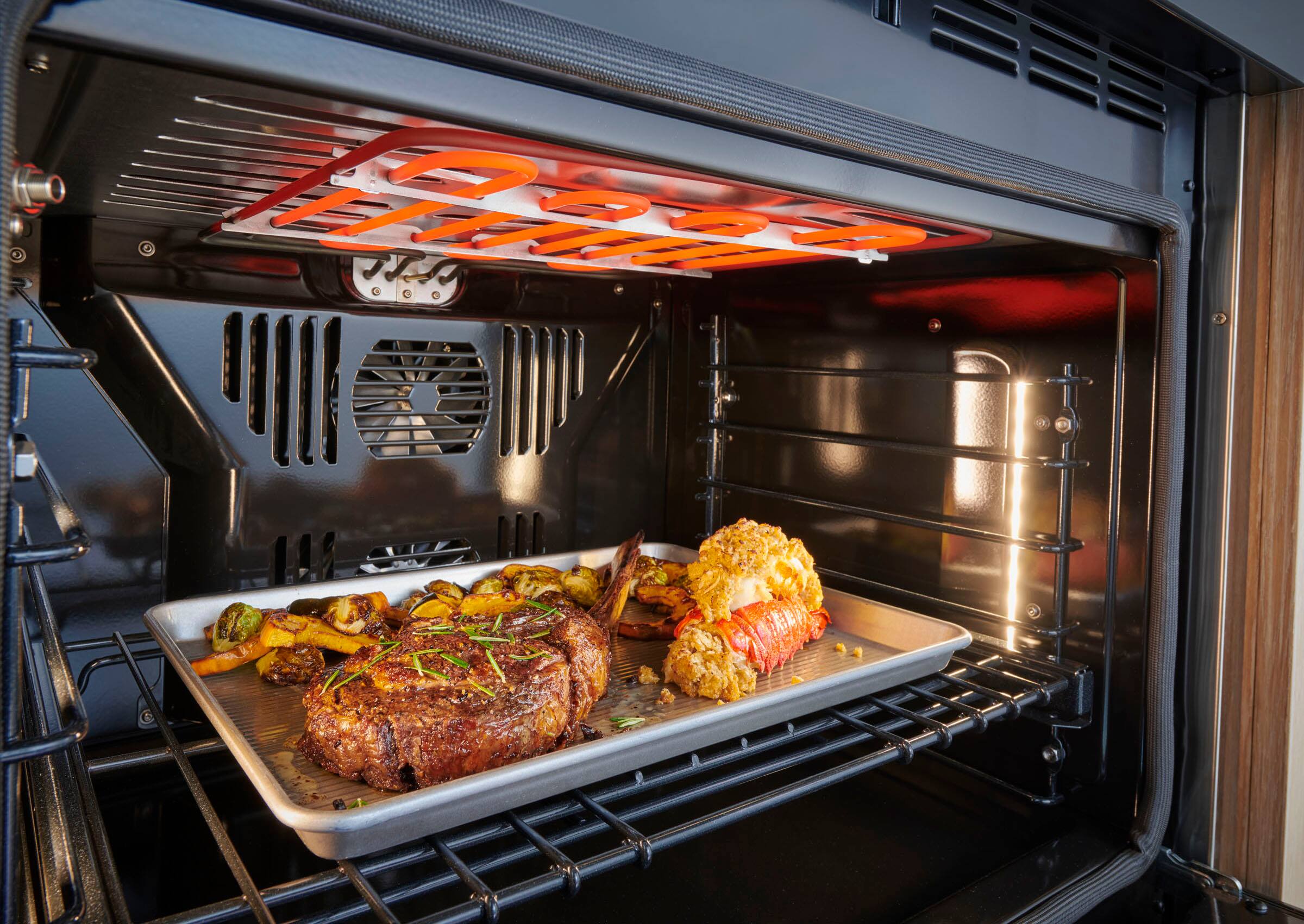 Alt View 18. Monogram - 30" Built-In Double Electric Convection Wall Oven - Stainless Steel.