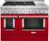 Front. KitchenAid - 6.3 Cu. Ft. Freestanding Double Oven Gas True Convection Range with Self-Cleaning and Griddle - Passion Red.