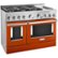 Angle Zoom. KitchenAid - 6.3 Cu. Ft. Freestanding Double Oven Gas True Convection Range with Self-Cleaning and Griddle - Scorched Orange.