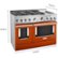Alt View Zoom 11. KitchenAid - 6.3 Cu. Ft. Freestanding Double Oven Gas True Convection Range with Self-Cleaning and Griddle - Scorched Orange.