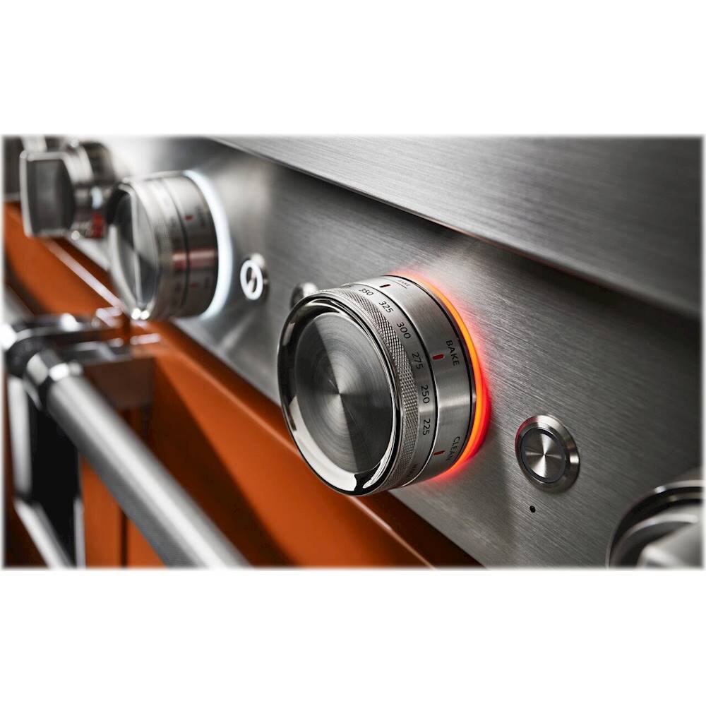 Alt View 16. KitchenAid - 6.3 Cu. Ft. Freestanding Double Oven Gas True Convection Range with Self-Cleaning and Griddle - Scorched Orange.